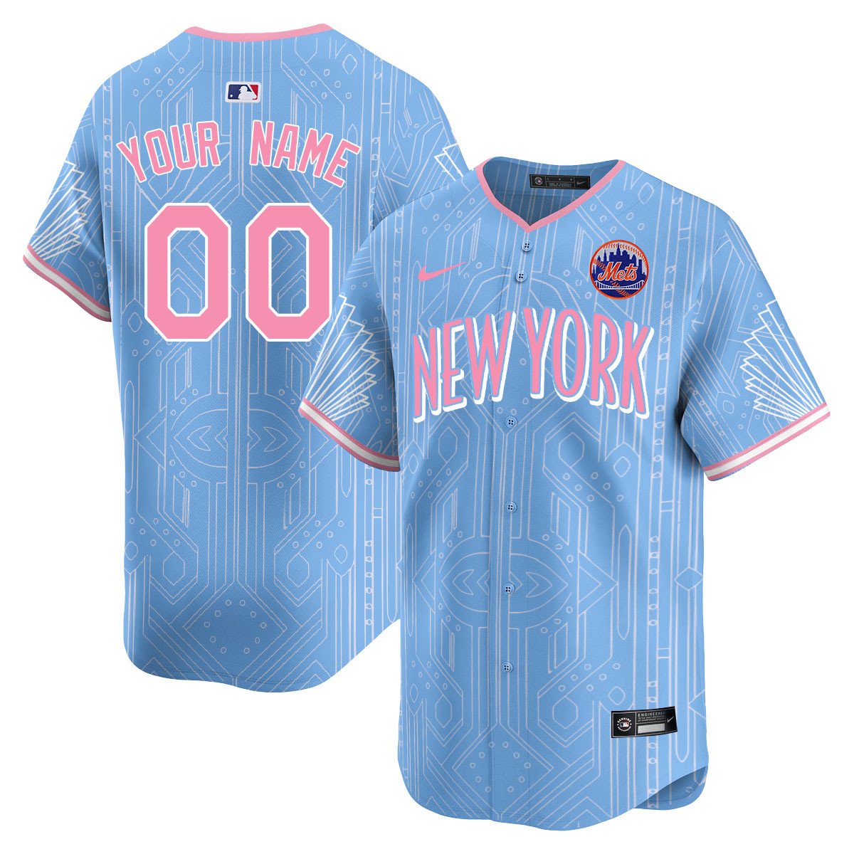 Custom Mets City Connect Concept Limited Jersey - All Stitched