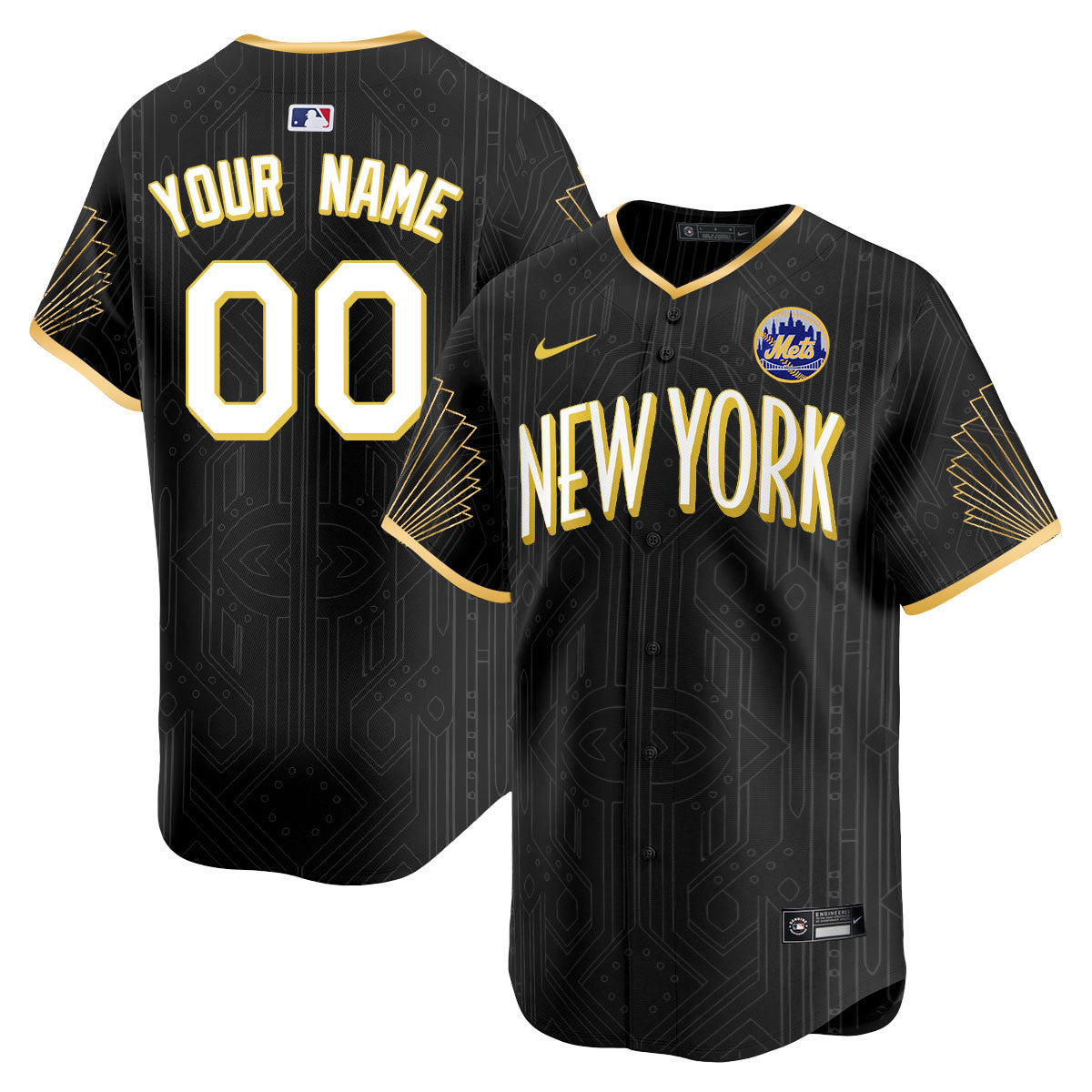 Custom Mets City Connect Concept Limited Jersey - All Stitched