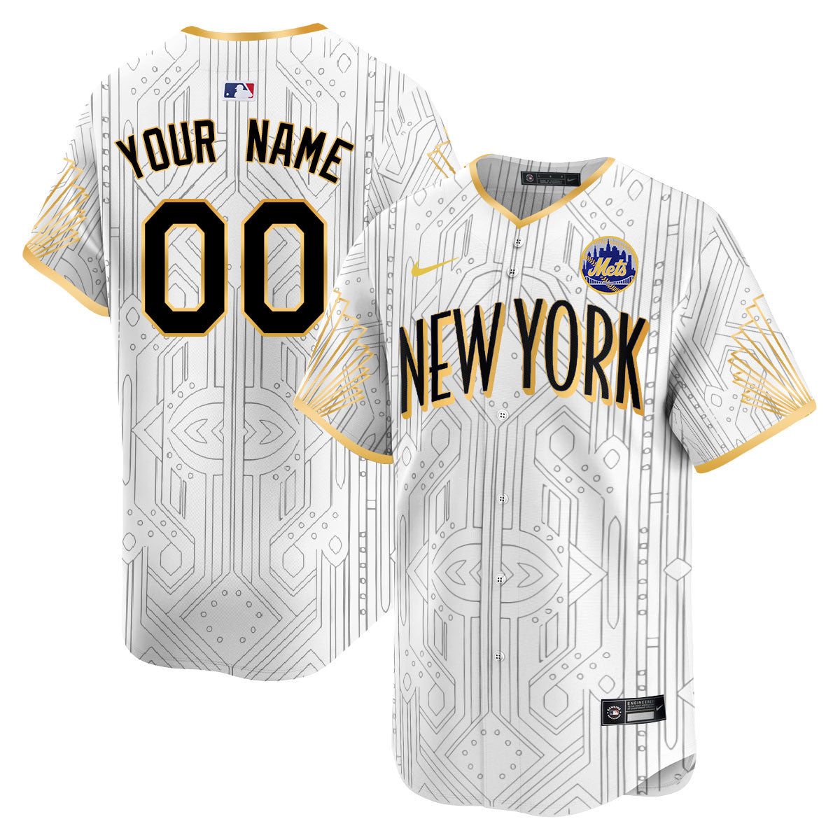 Custom Mets City Connect Concept Limited Jersey - All Stitched