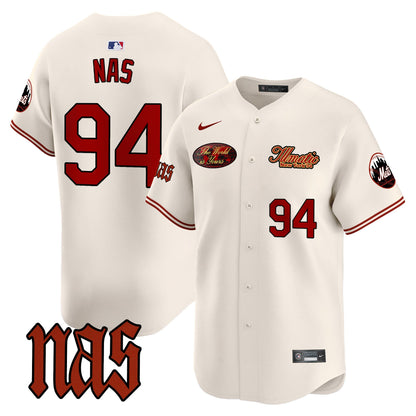 Mets Nas Illmatic Vapor Premier Limited Jersey V2 - All Stitched