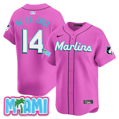 Men's Miami Marlins Vice City Jersey - All Stitched