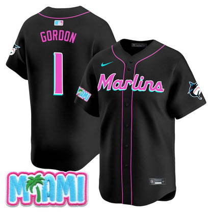 Men's Miami Marlins Vice City Jersey - All Stitched