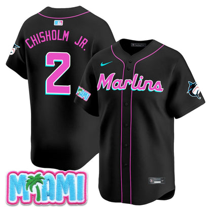 Men's Miami Marlins Vice City Jersey - All Stitched