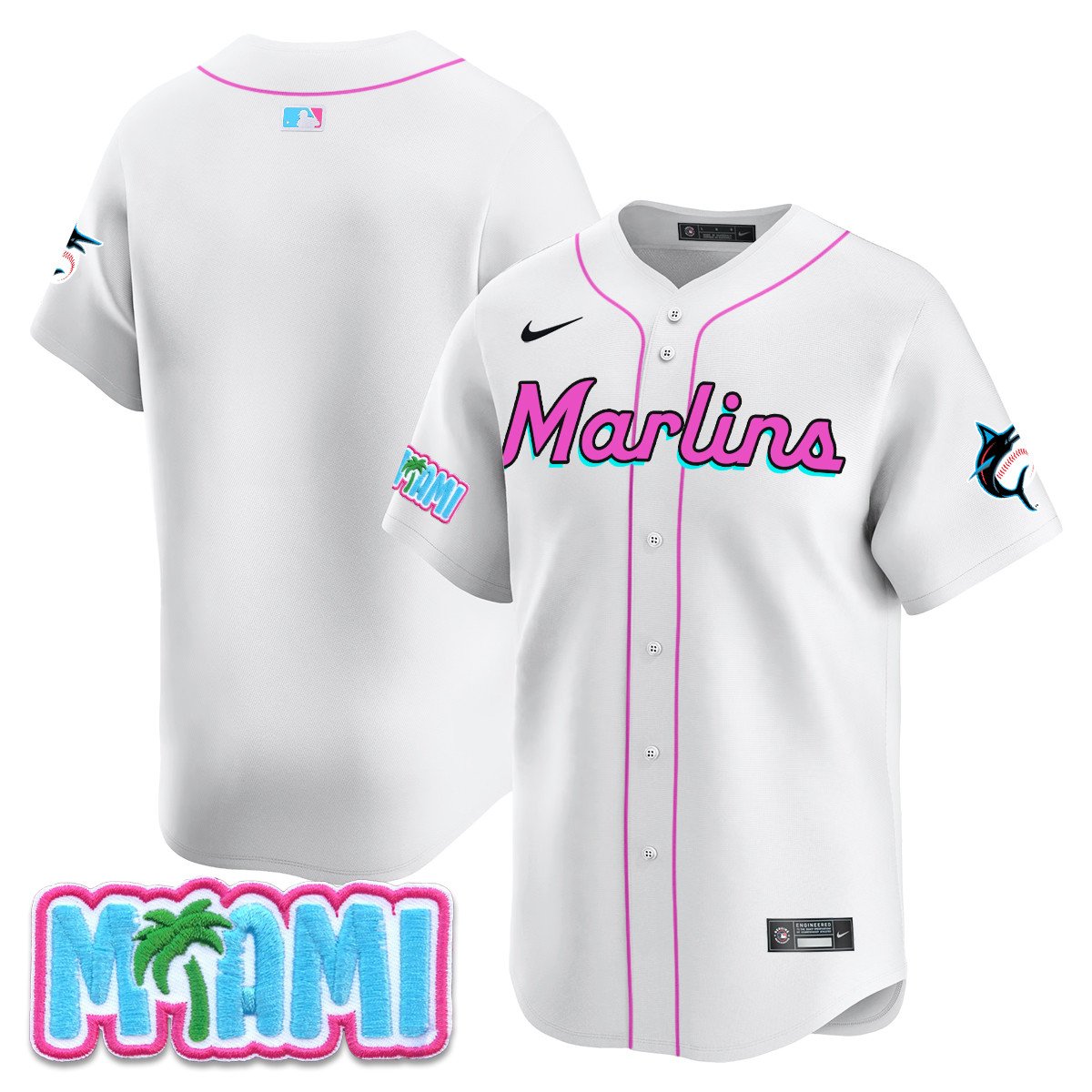 Men's Miami Marlins Vice City Jersey - All Stitched