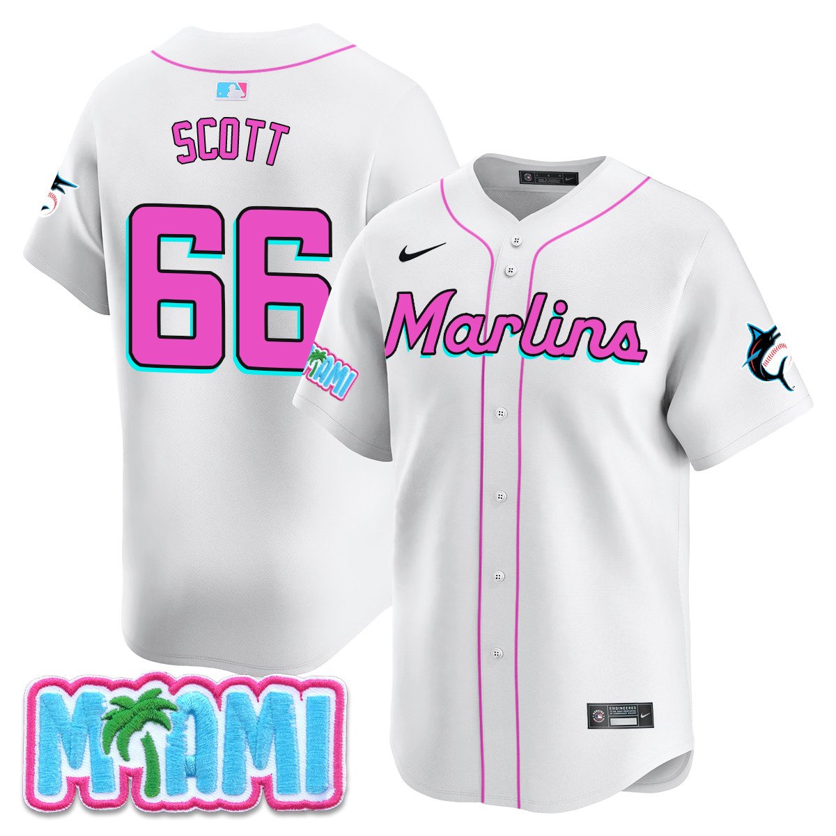 Men's Miami Marlins Vice City Jersey - All Stitched