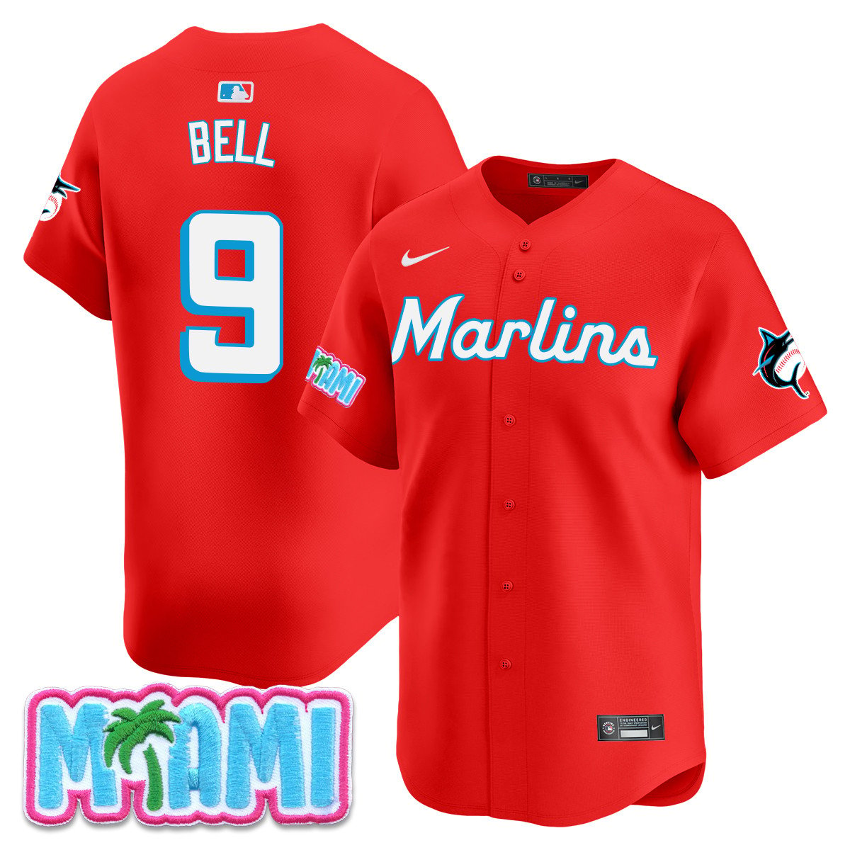 Miami Marlins Vice City Jersey - All Stitched