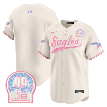 Unisex Eagles Bubblegum Pink Vapor Premier Limited Jersey - All Stitched