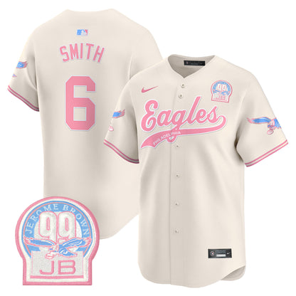 Unisex Eagles Bubblegum Pink Vapor Premier Limited Jersey - All Stitched