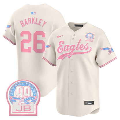 Unisex Eagles Bubblegum Pink Vapor Premier Limited Jersey - All Stitched