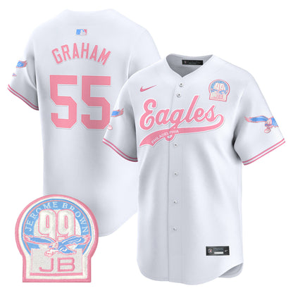 Unisex Eagles Bubblegum Pink Vapor Premier Limited Jersey - All Stitched