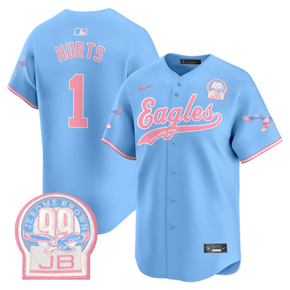 Unisex Eagles Bubblegum Pink Vapor Premier Limited Jersey - All Stitched