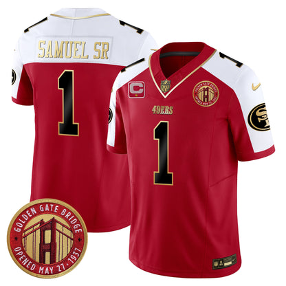 49ers Golden Gate Bridge Patch Vapor Limited Jersey - All Stitched