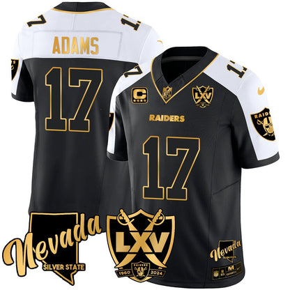 Raiders 2024 Vapor Limited Gold Jersey - 65th Anniversary - All Stitched