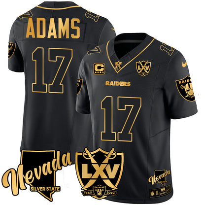 Raiders 2024 Vapor Limited Gold Jersey - 65th Anniversary - All Stitched