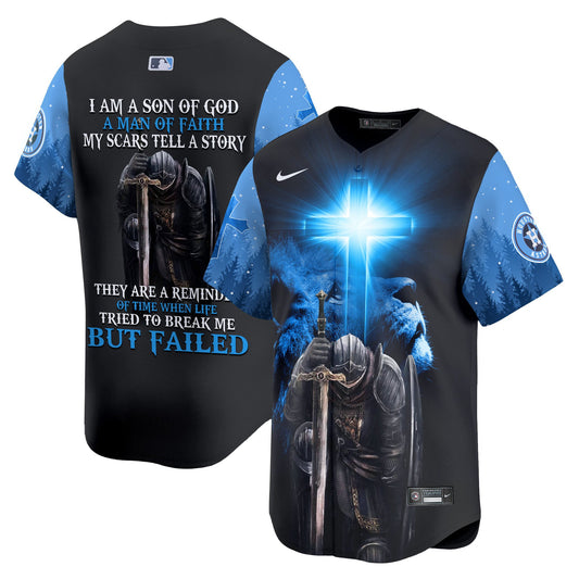 Astros I Am A Son Of God Vapor Premier Limited Jersey - Printed