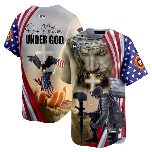 Astros One Nation Under God Vapor Premier Limited Jersey - Printed