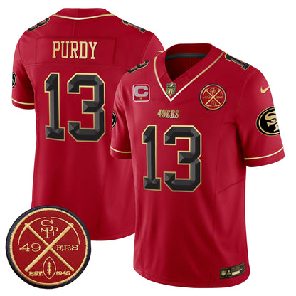 49ers Est.1946 Patch Vapor Limited Jersey V2 - All Stitched