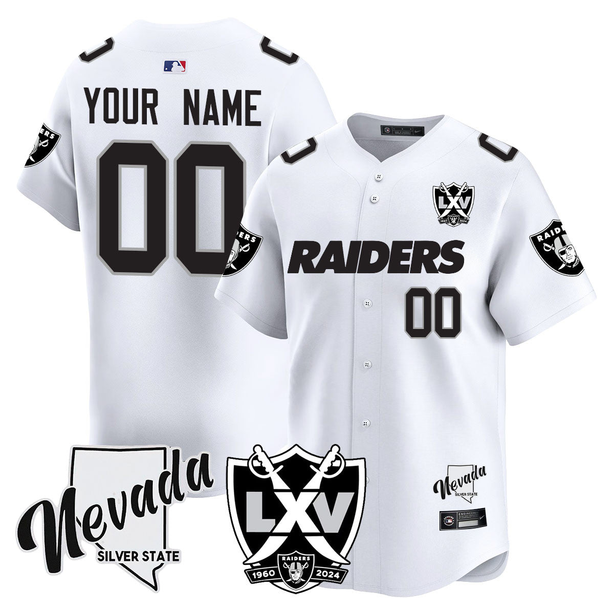 Custom Raiders 2024 Baseball Limited Jersey - 65th Anniversary - All Stitched