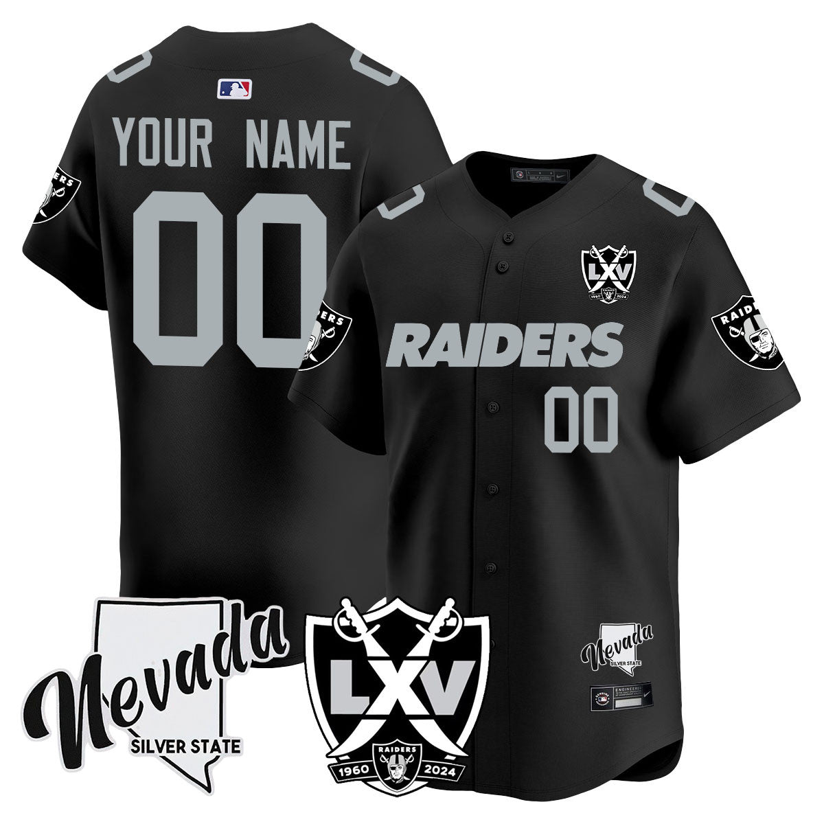 Custom Raiders 2024 Baseball Limited Jersey - 65th Anniversary - All Stitched