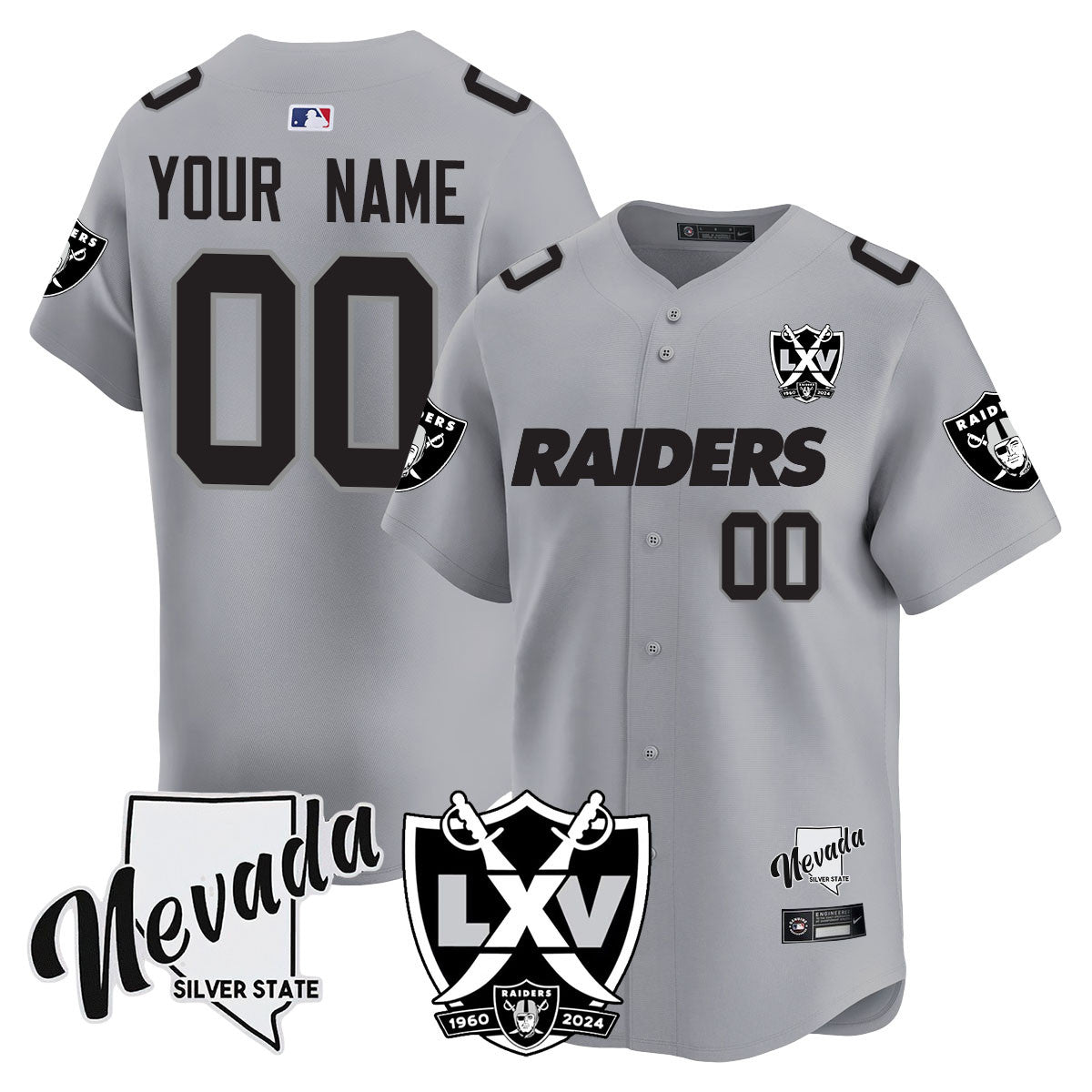 Custom Raiders 2024 Baseball Limited Jersey - 65th Anniversary - All Stitched