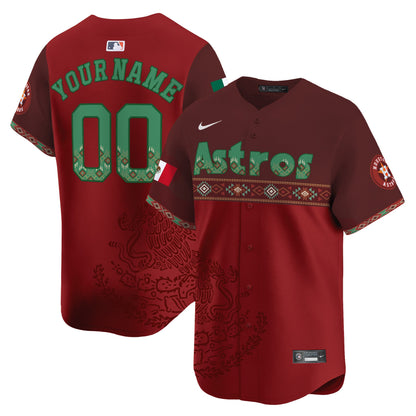 Astros Mexico Vapor Premier Limited Custom Jersey - Printed