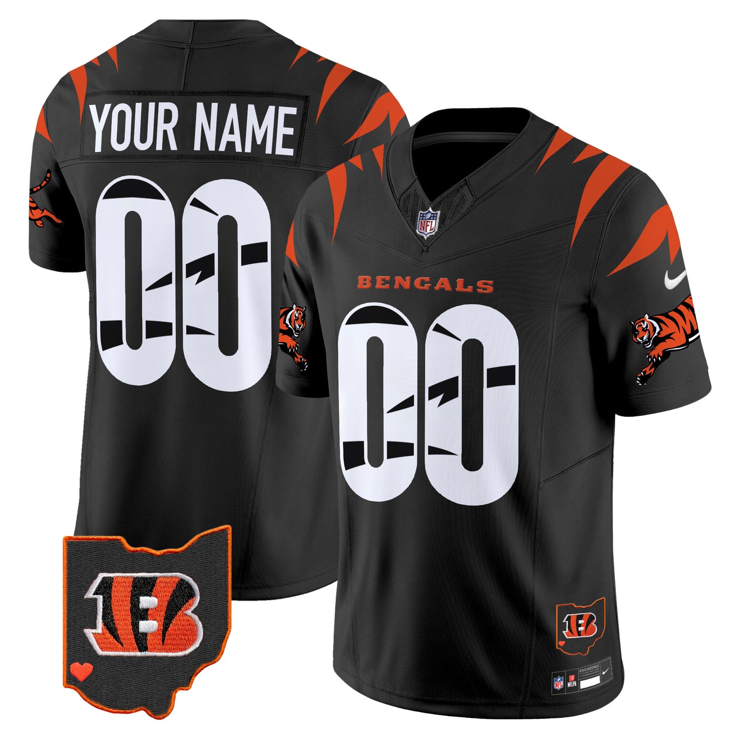 Bengals Special Vapor Limited Custom Jersey - All Stitched