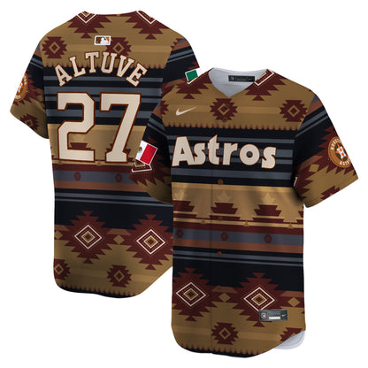 Astros Mexico Traditional Pattern Vapor Premier Limited Jersey - Printed