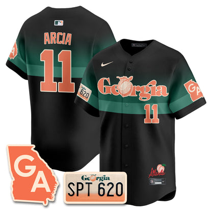 Men's Braves Peach Plates - Georgia Peaches Jersey