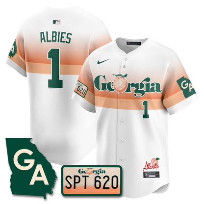 Men's Braves Peach Plates - Georgia Peaches Jersey