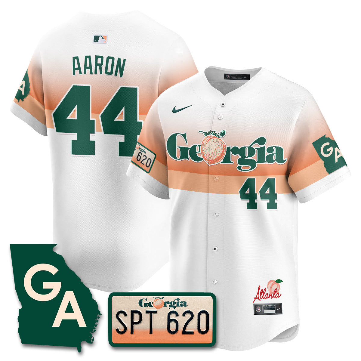 Men's Braves Peach Plates - Georgia Peaches Jersey