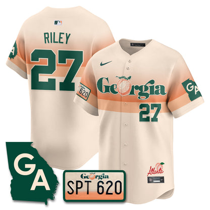 Men's Braves Peach Plates - Georgia Peaches Jersey