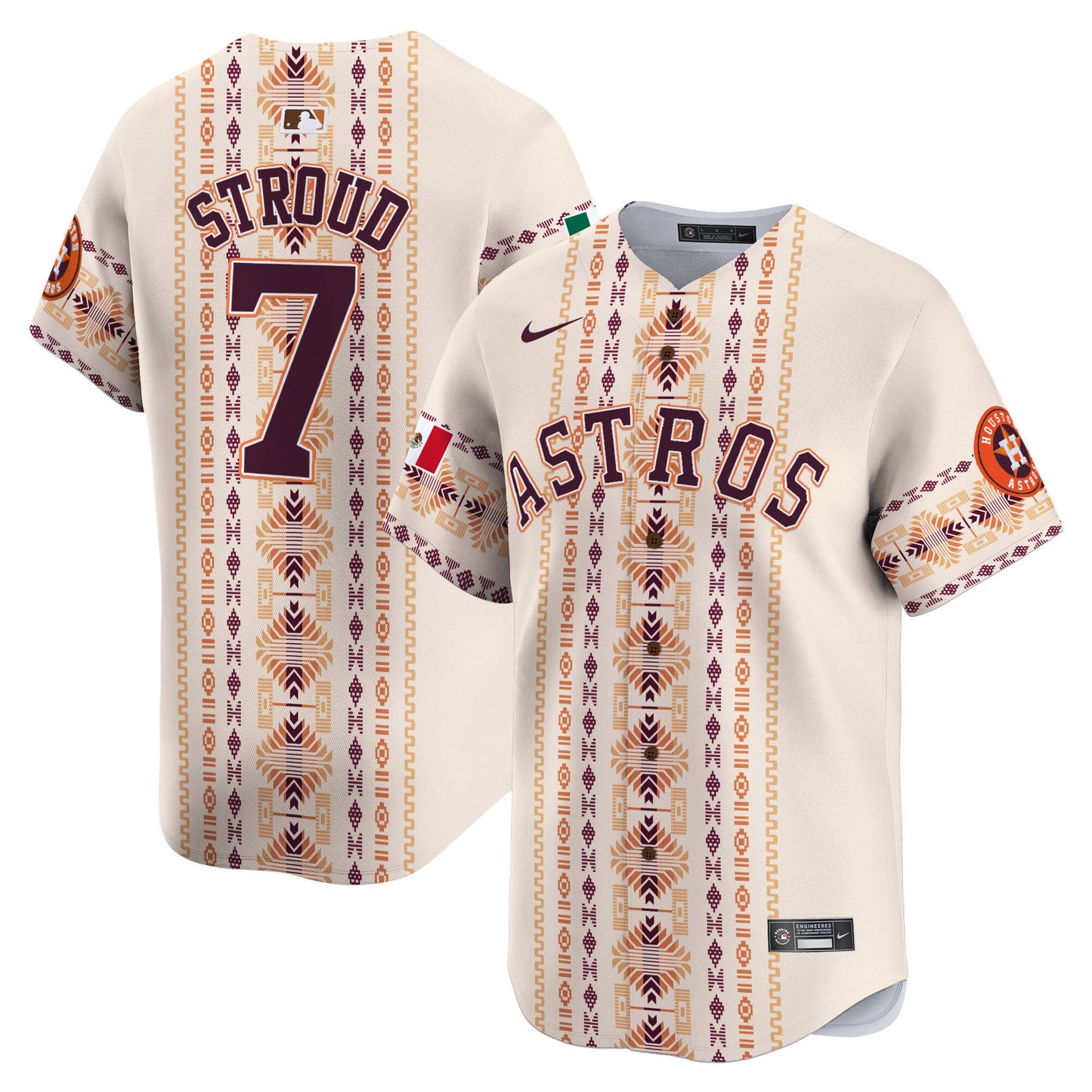 Astros Mexico Traditional Style Vapor Premier Limited Jersey - Printed