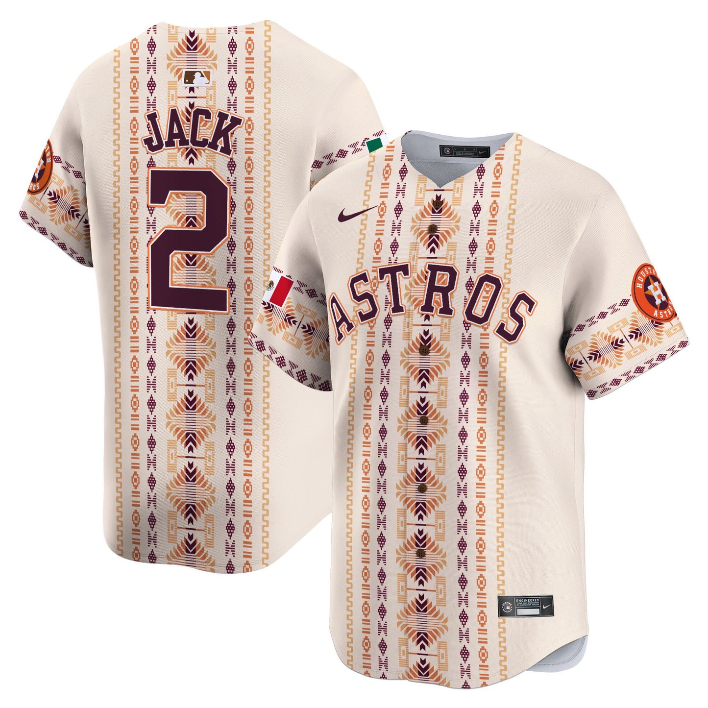 Astros Mexico Traditional Style Vapor Premier Limited Jersey - Printed