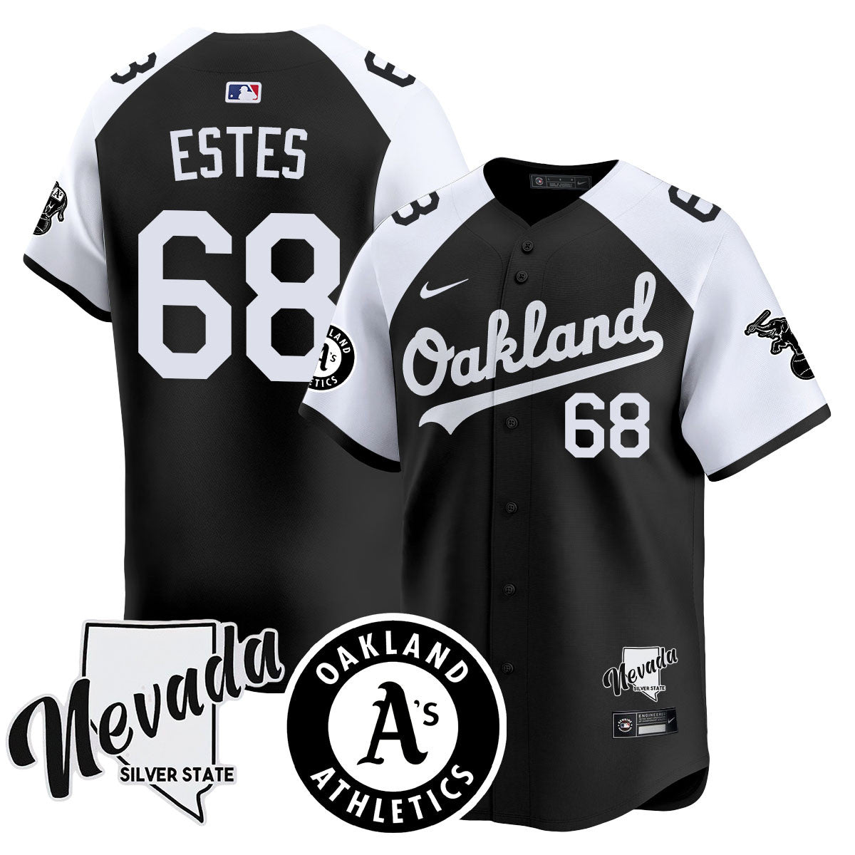 Athletics Black Silver 2024 Jersey - All Stitched