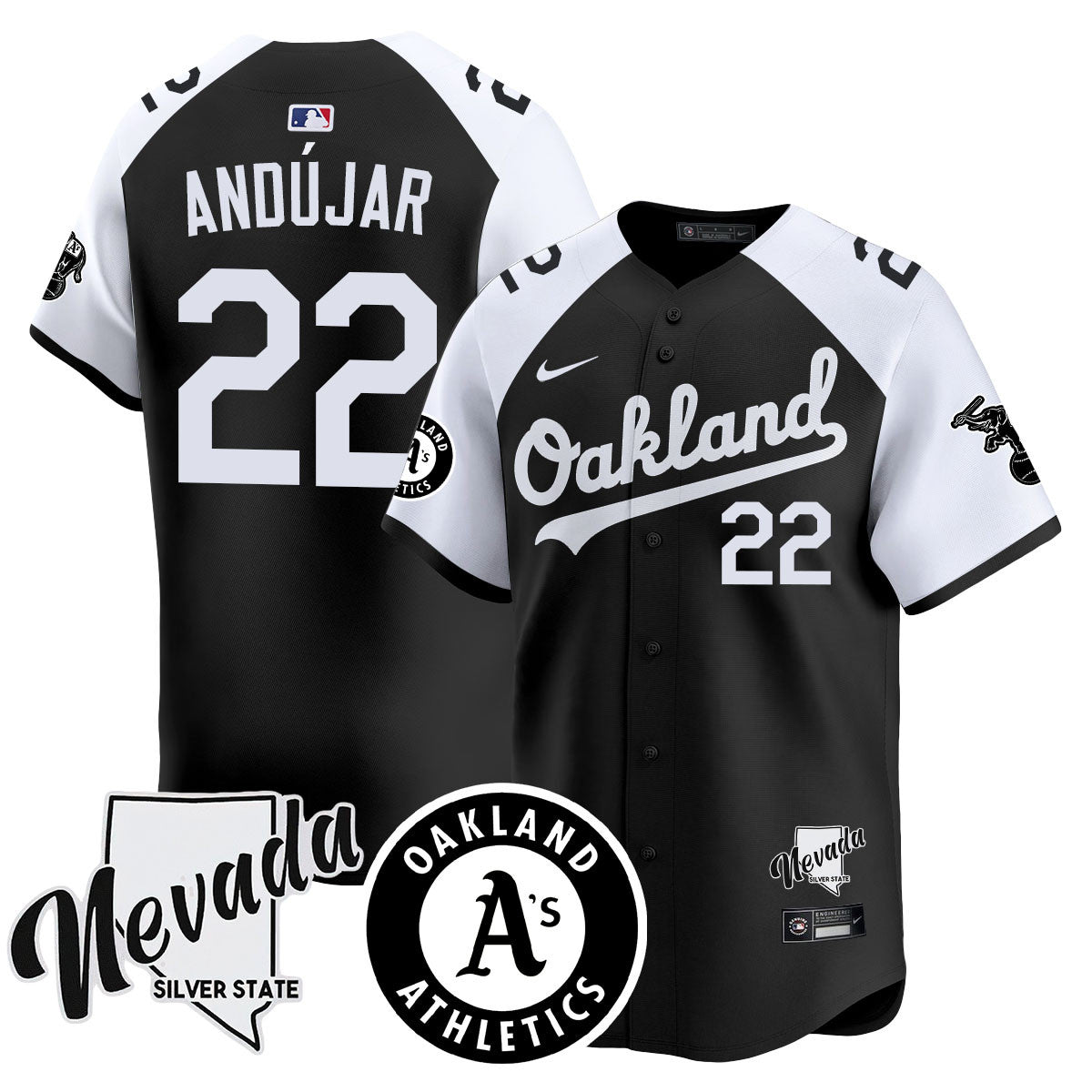 Athletics Black Silver 2024 Jersey - All Stitched