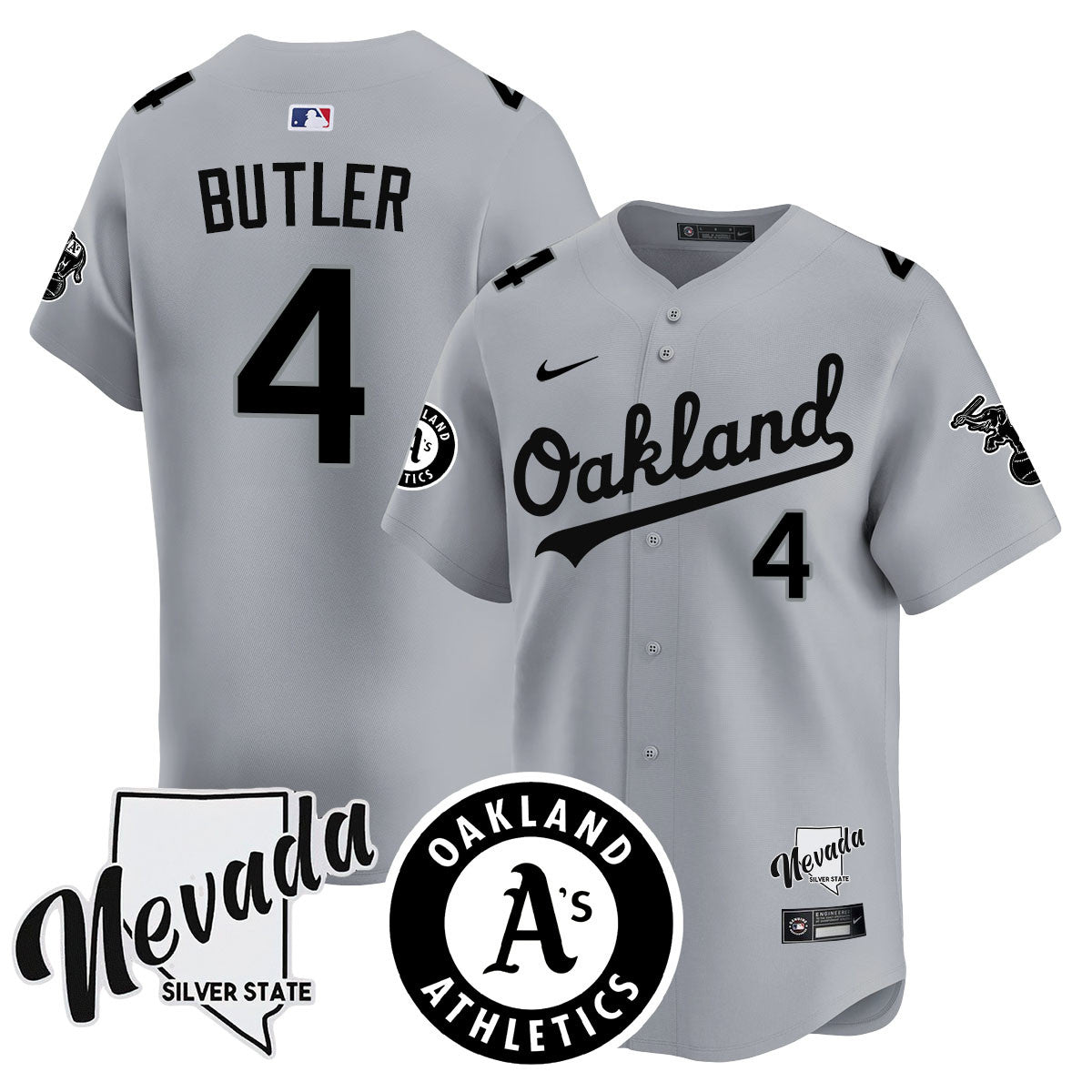 Athletics Black Silver 2024 Jersey - All Stitched