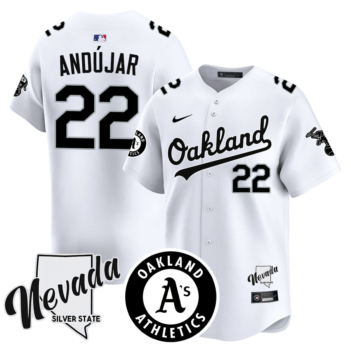 Athletics Black Silver 2024 Jersey - All Stitched