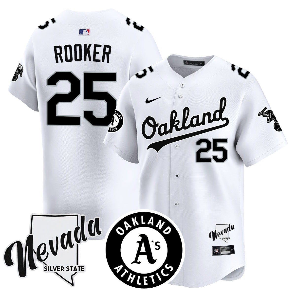 Athletics Black Silver 2024 Jersey - All Stitched