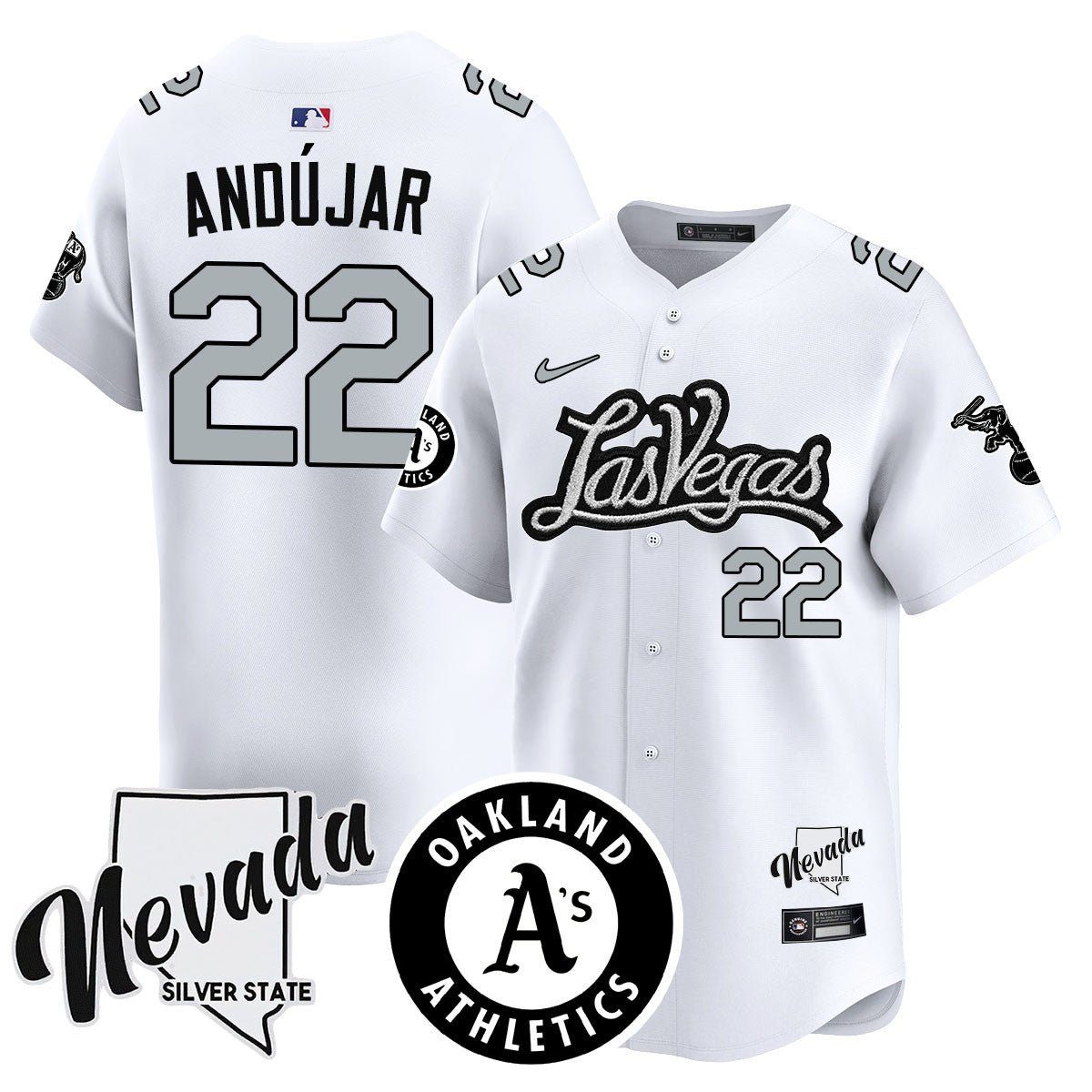 Athletics Black Silver 2024 Jersey N1 - All Stitched