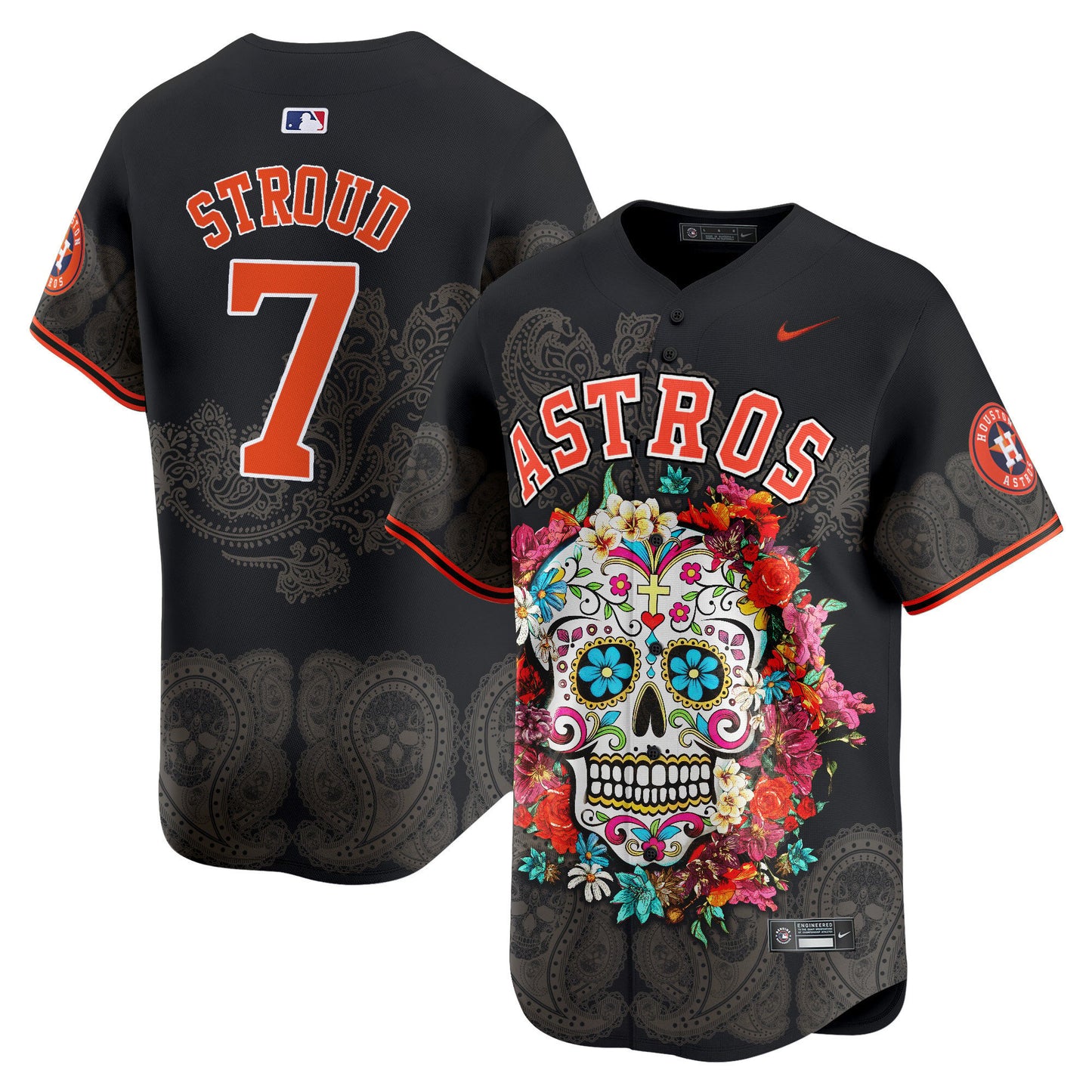 Astros Mexico Skull Vapor Premier Limited Jersey - Printed