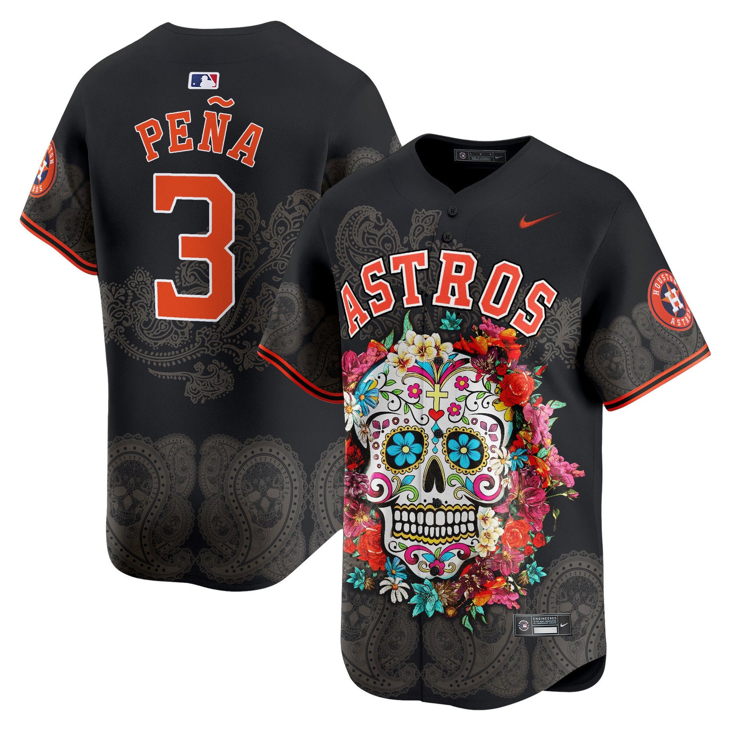 Astros Mexico Skull Vapor Premier Limited Jersey - Printed