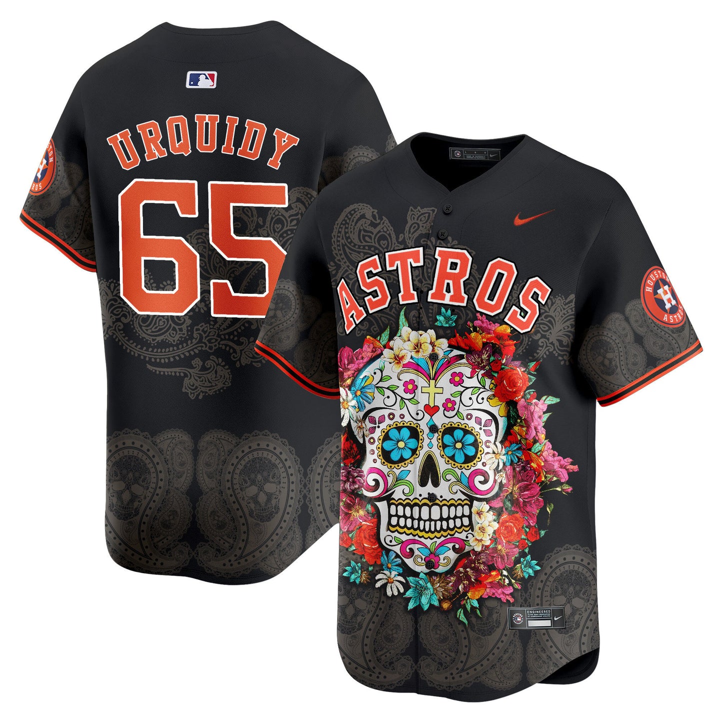 Astros Mexico Skull Vapor Premier Limited Jersey - Printed