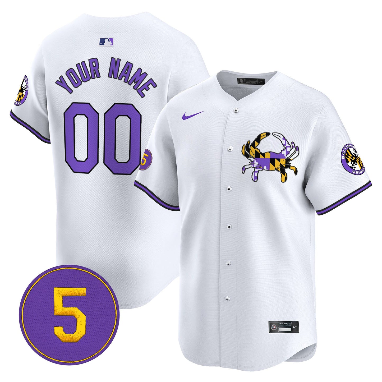 Baltimore Orioles Purple Vapor Premier Limited Custom Jersey - All Stitched