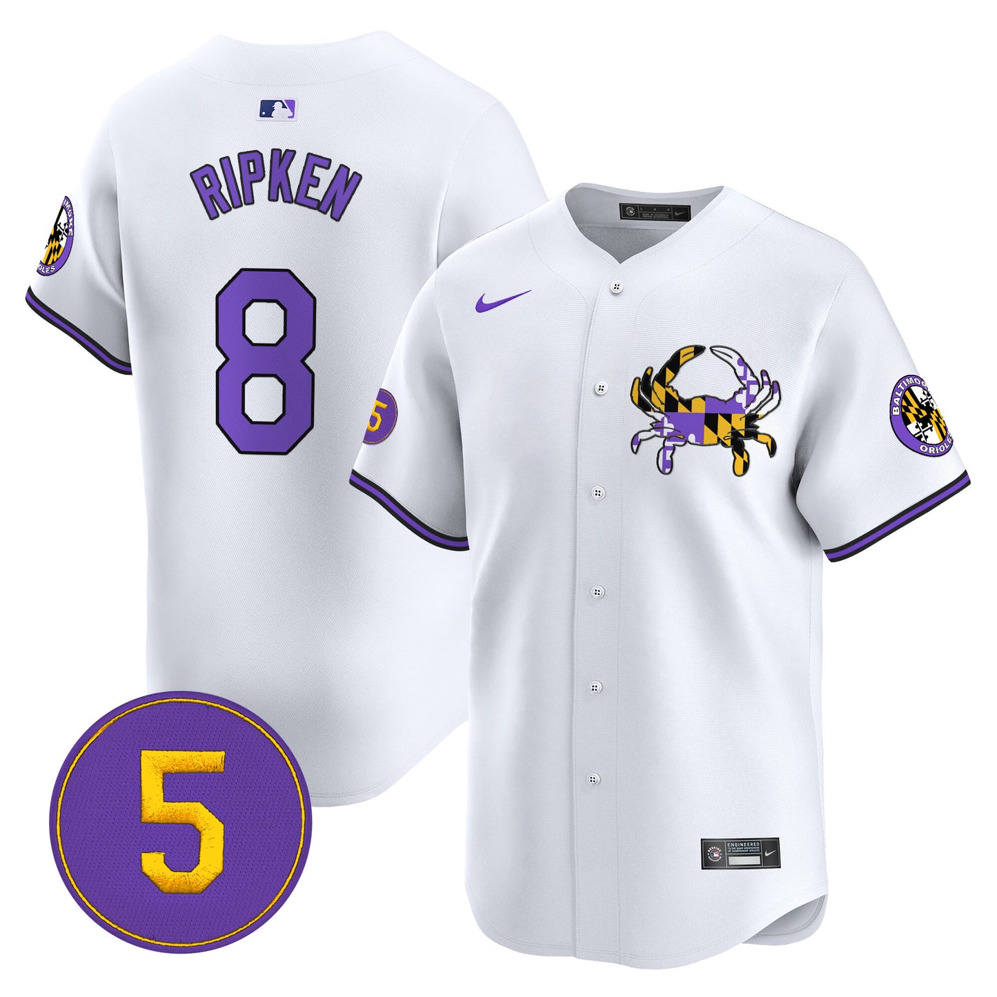 Baltimore Orioles Purple Vapor Premier Limited Jersey - All Stitched