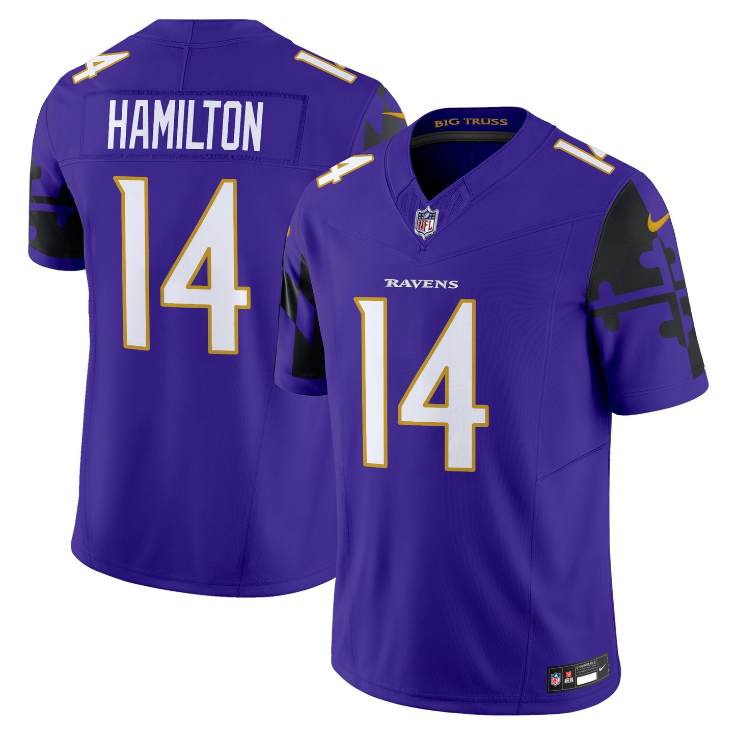 Ravens Maryland Flag Vapor Limited Jersey - All Stitched