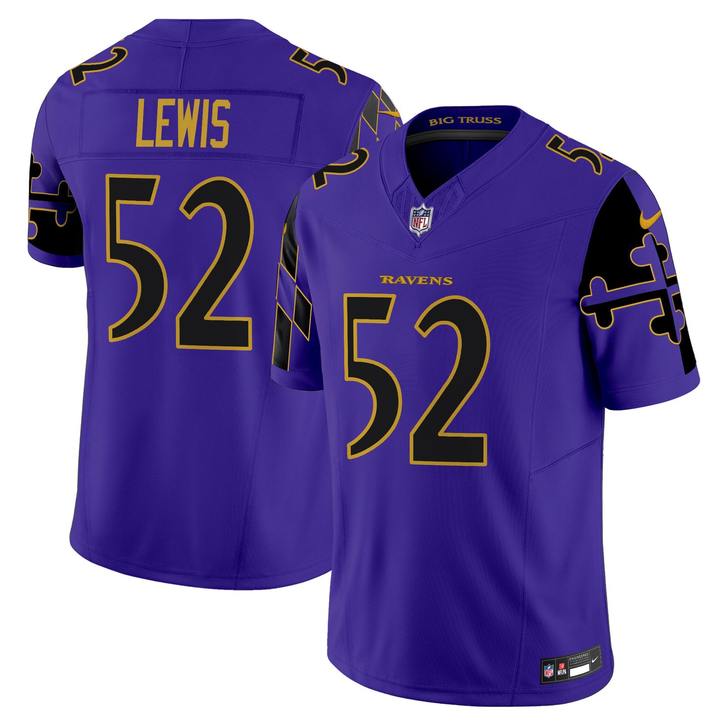 Ravens Maryland Flag Vapor Limited Jersey - All Stitched