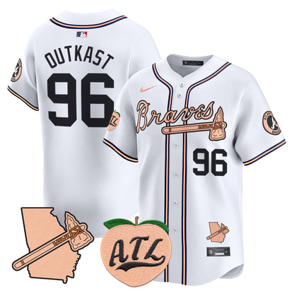 Atlanta Braves Peach Vapor Premier Limited Jersey - All Stitched