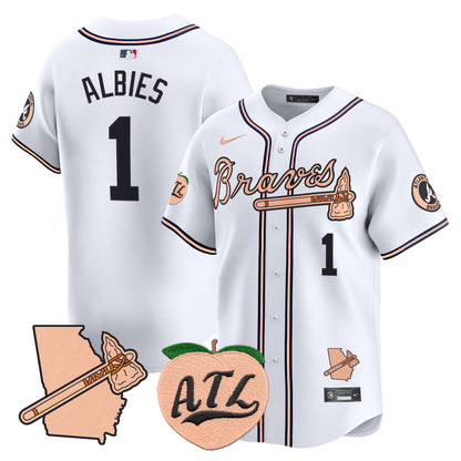 Atlanta Braves Peach Vapor Premier Limited Jersey - All Stitched