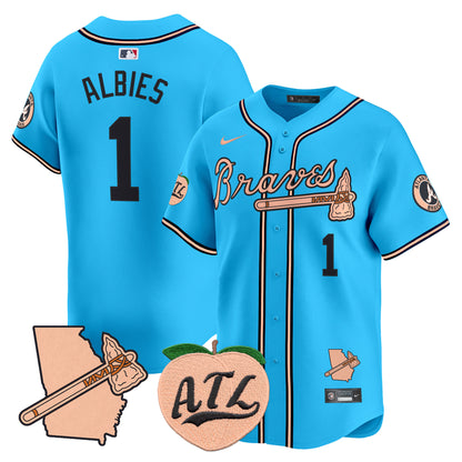 Atlanta Braves Peach Vapor Premier Limited Jersey - All Stitched