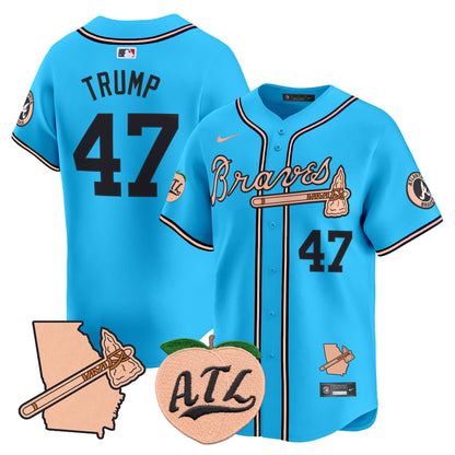 Atlanta Braves Peach Vapor Premier Limited Jersey - All Stitched